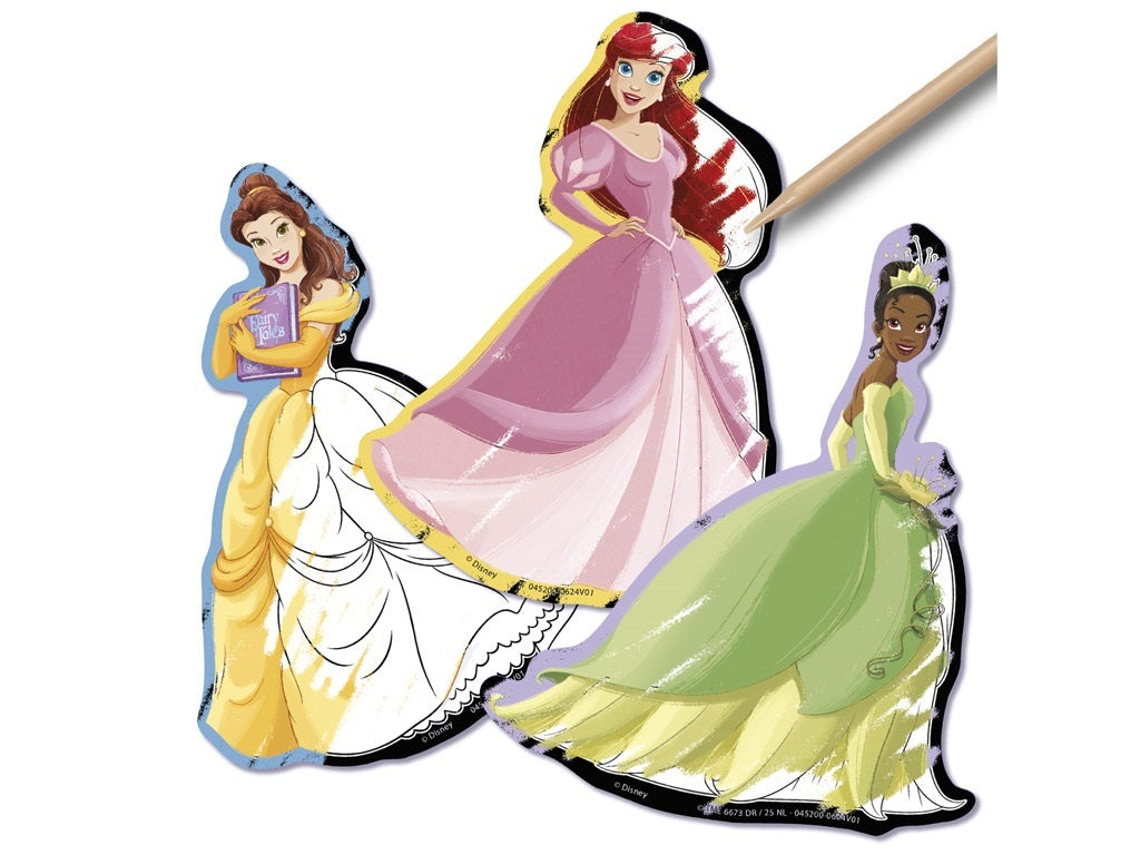 Disney Princess Scratch Art Stickers with 5 Princesses– Kids’ Craft - Anilas UK