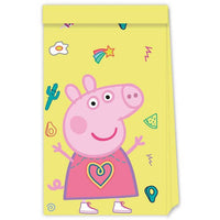 Peppa Pig Messy Play Paper Party Bags (Pack of 4) - Anilas UK