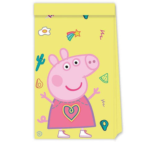Peppa Pig Messy Play Paper Party Bags (Pack of 4) - Anilas UK