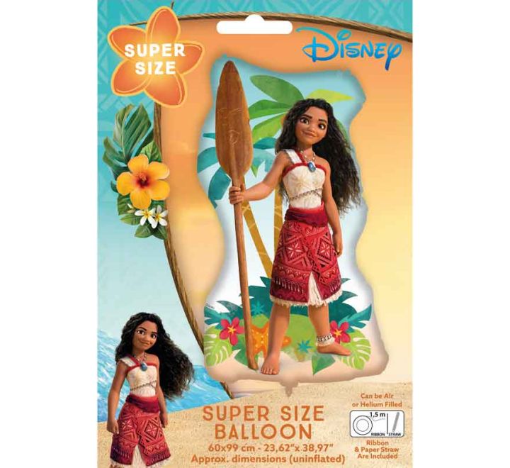 Moana Shaped Foil Balloon (45.5 x 85.6 cm) - Anilas UK