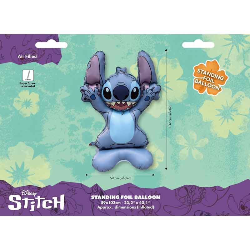 Disney Stitch Standing Foil Balloon 59 x 102 cm. - Anilas UK