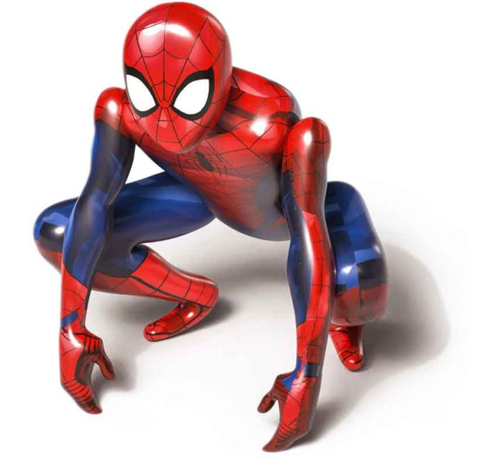 3D Spiderman Shaped Standing Foil Balloon 60 x 60 cm. - Anilas UK