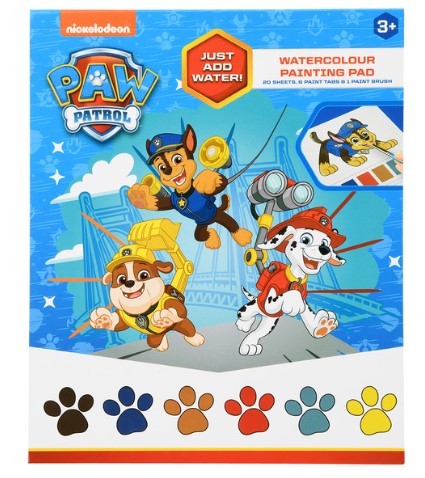 Paw Patrol Watercolour Painting Pad - Anilas UK