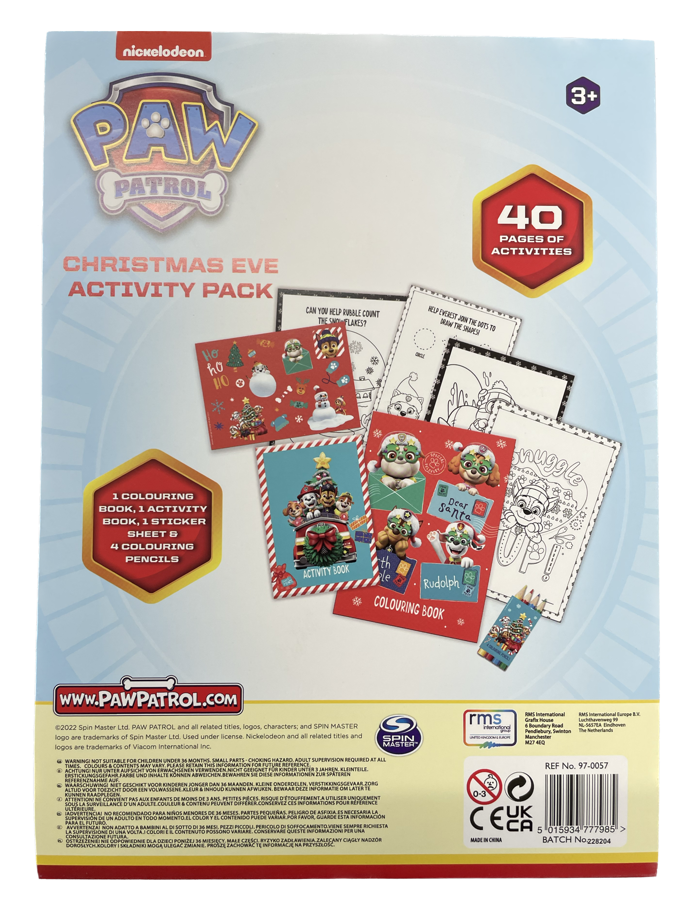 Paw Patrol Christmas Eve Activity Pack - Anilas UK