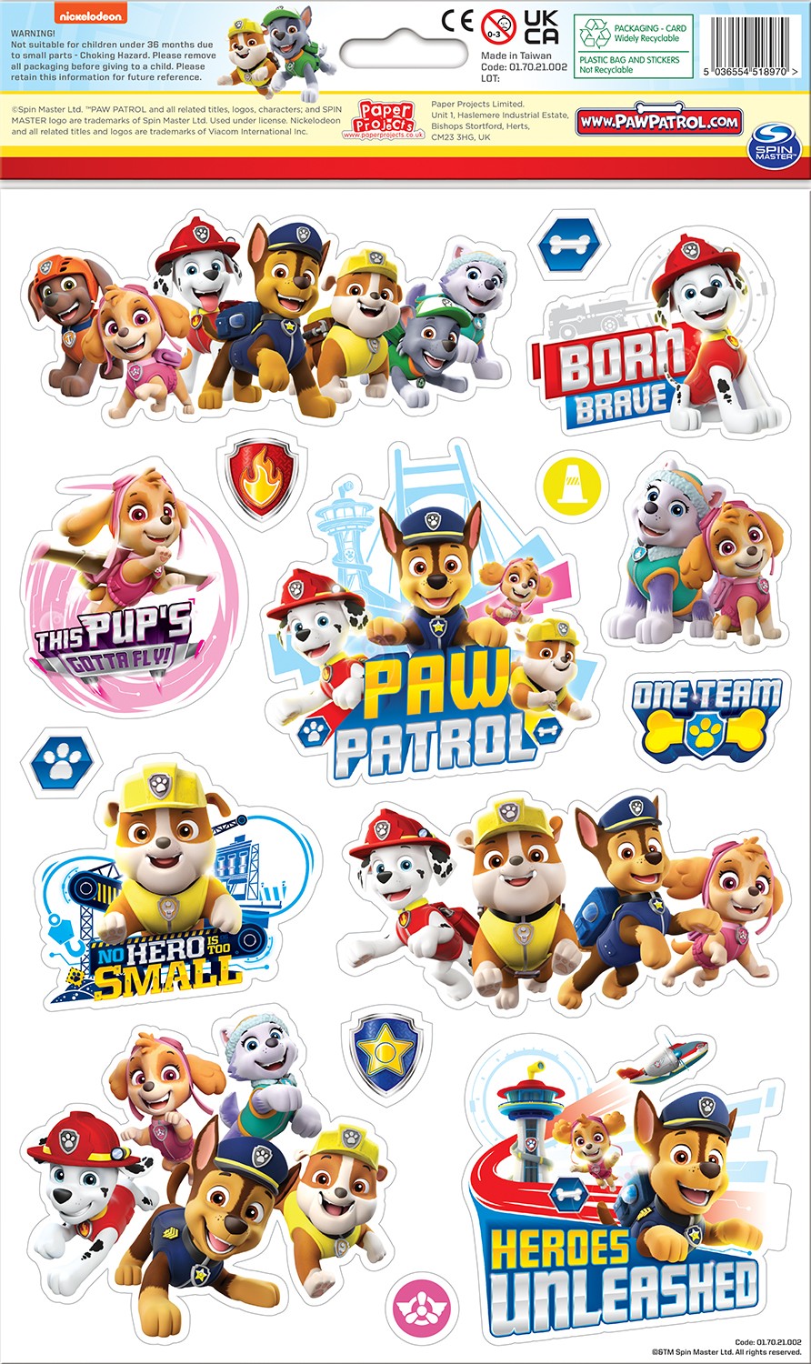 Paw Patrol Vinyl Decor Stickers - Anilas UK
