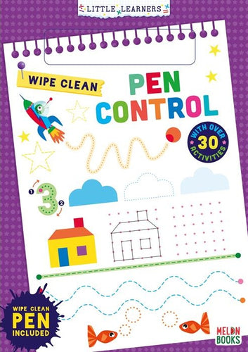Pen Control Wipe Clean Book with Pen - Anilas UK
