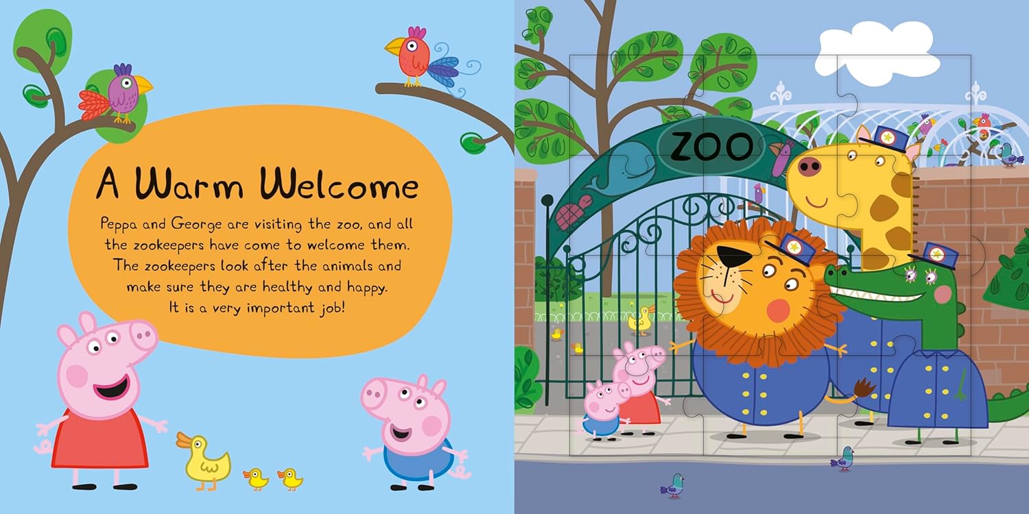 Peppa Pig: Fun at the Zoo Jigsaw Puzzle Book - Anilas UK