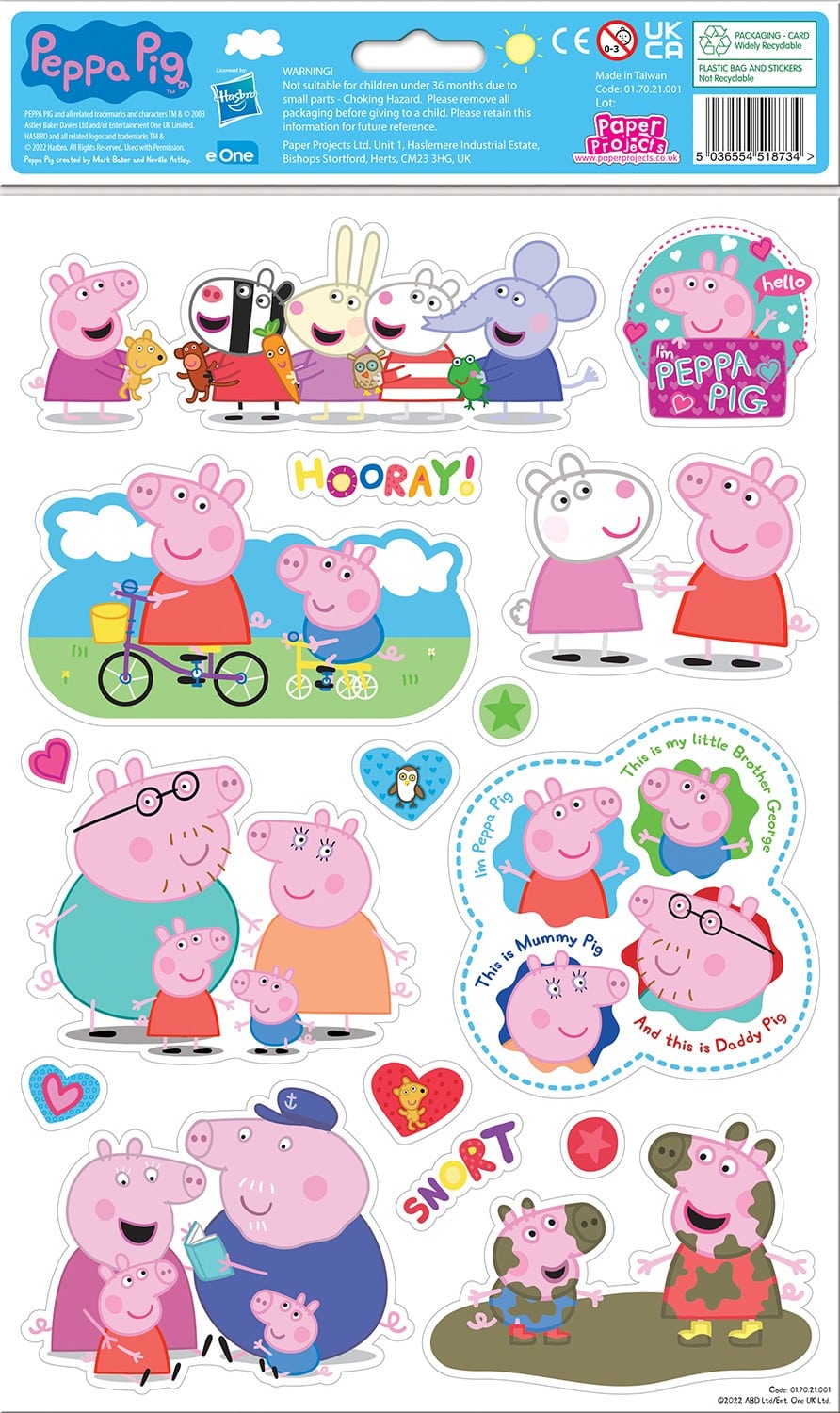 Peppa Pig Vinyl Decor Stickers - Anilas UK