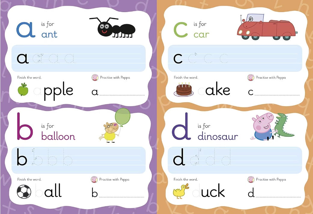 Peppa Pig Wipe-Clean First Letters Book - Anilas UK
