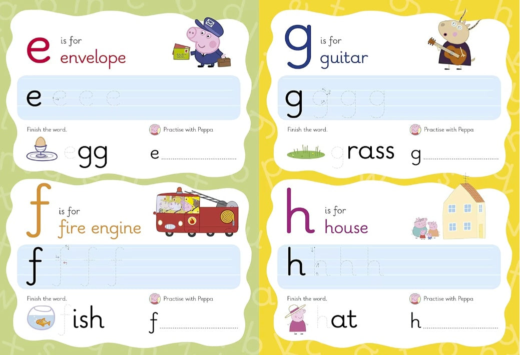 Peppa Pig Wipe-Clean First Letters Book - Anilas UK