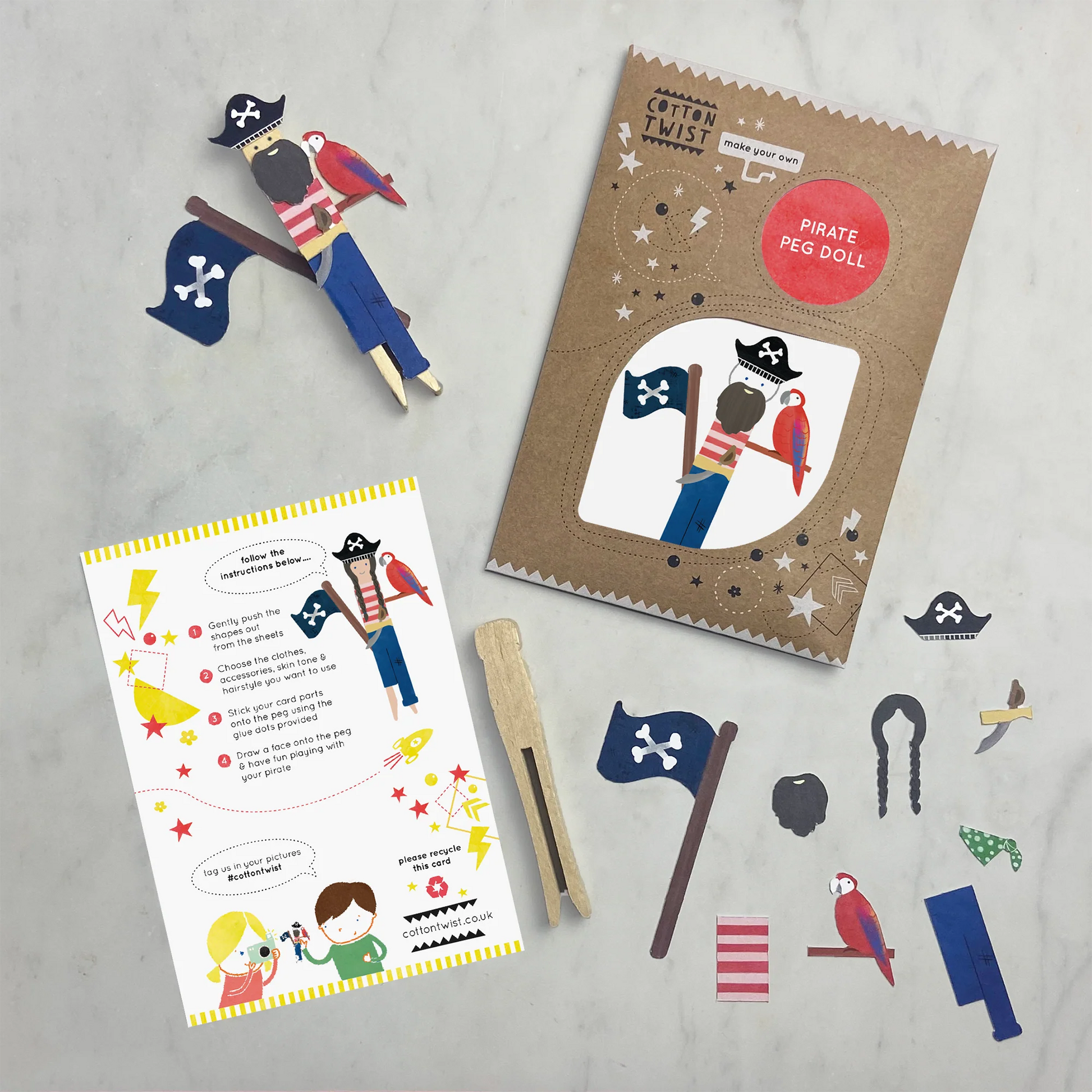 Make Your Own Pirate Peg Doll - Anilas UK