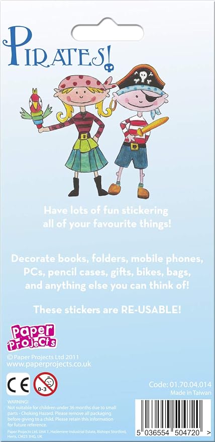 Pirates Sparkle Stickers Sheet - Anilas UK