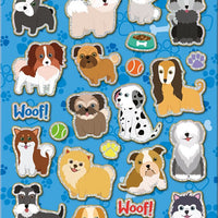 Playful Puppies Sparkle Stickers Sheet