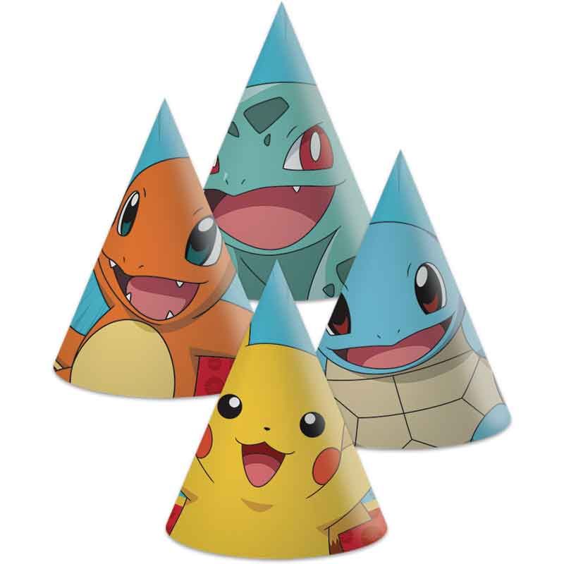 Pokemon Party Hats (Pack Of 6)