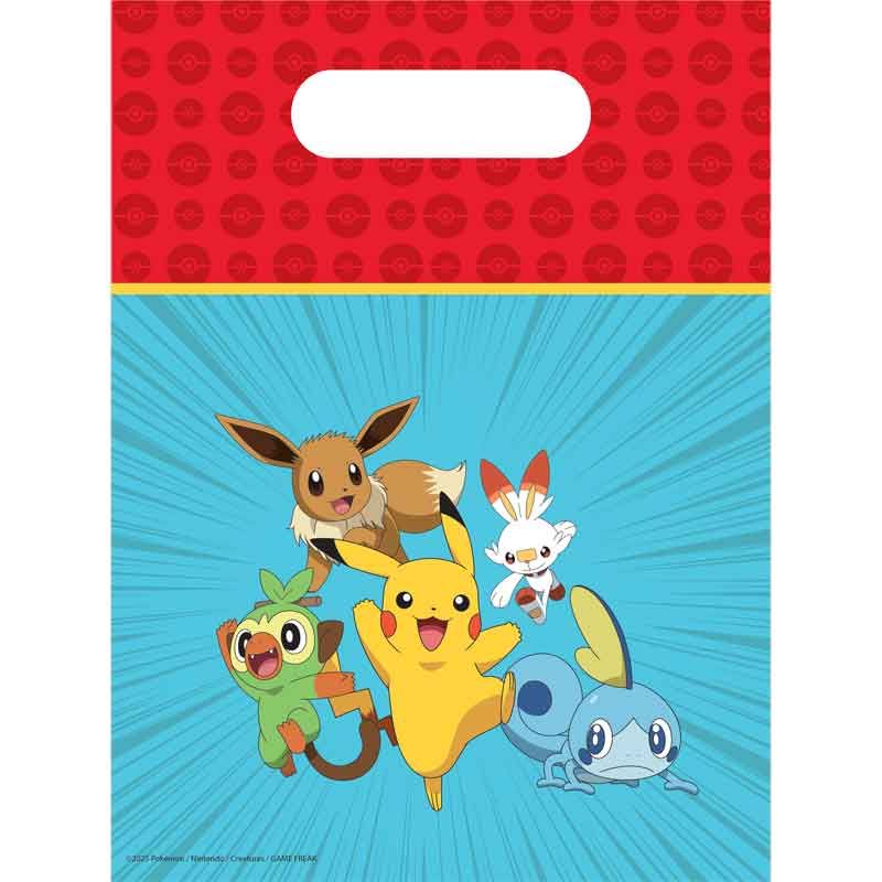 Pokemon Plastic Party Bags (Pack of 6)
