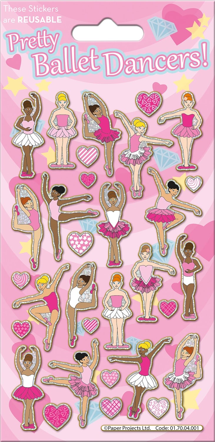 Ballet Dancers Sparkle Stickers Sheet - Anilas UK