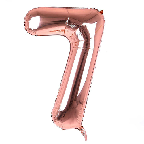 Age 7 Rose Gold Birthday Party Balloon - Anilas UK