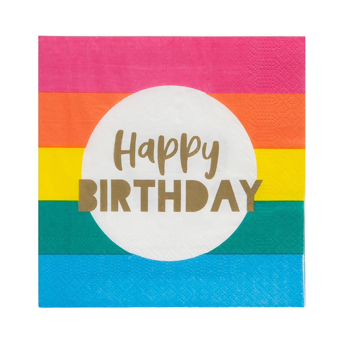 Rainbow 'Happy Birthday' Recyclable Napkins - 20 Pack - Anilas UK