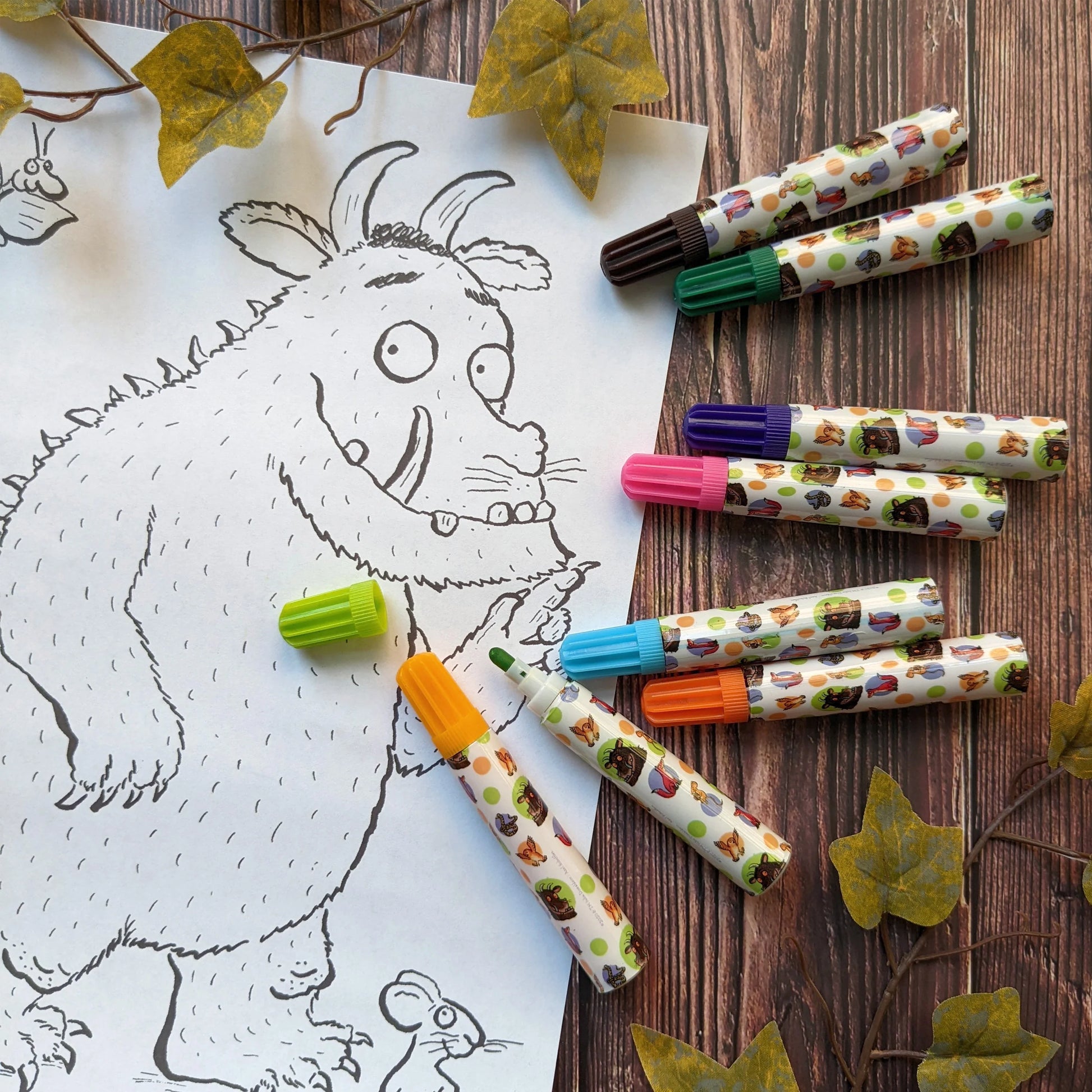 The Gruffalo Set of 8 Jumbo Marker Pens for Children - Anilas UK