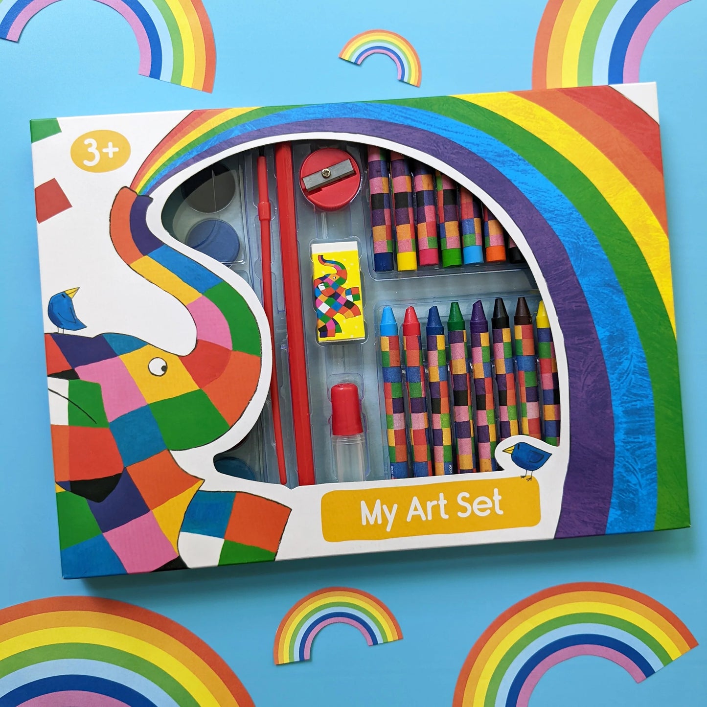 Elmer Children's 42 Piece Art Set - Includes Paints and Crayons - Anilas UK