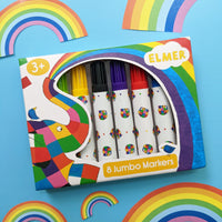 
              Elmer Set of 8 Jumbo Marker Pens for Children - Anilas UK
            