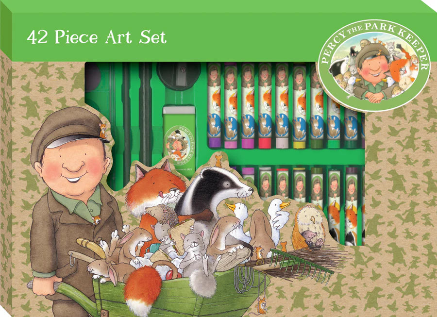 Percy The Park Keeper Children's 42 Piece Art Set - Anilas UK