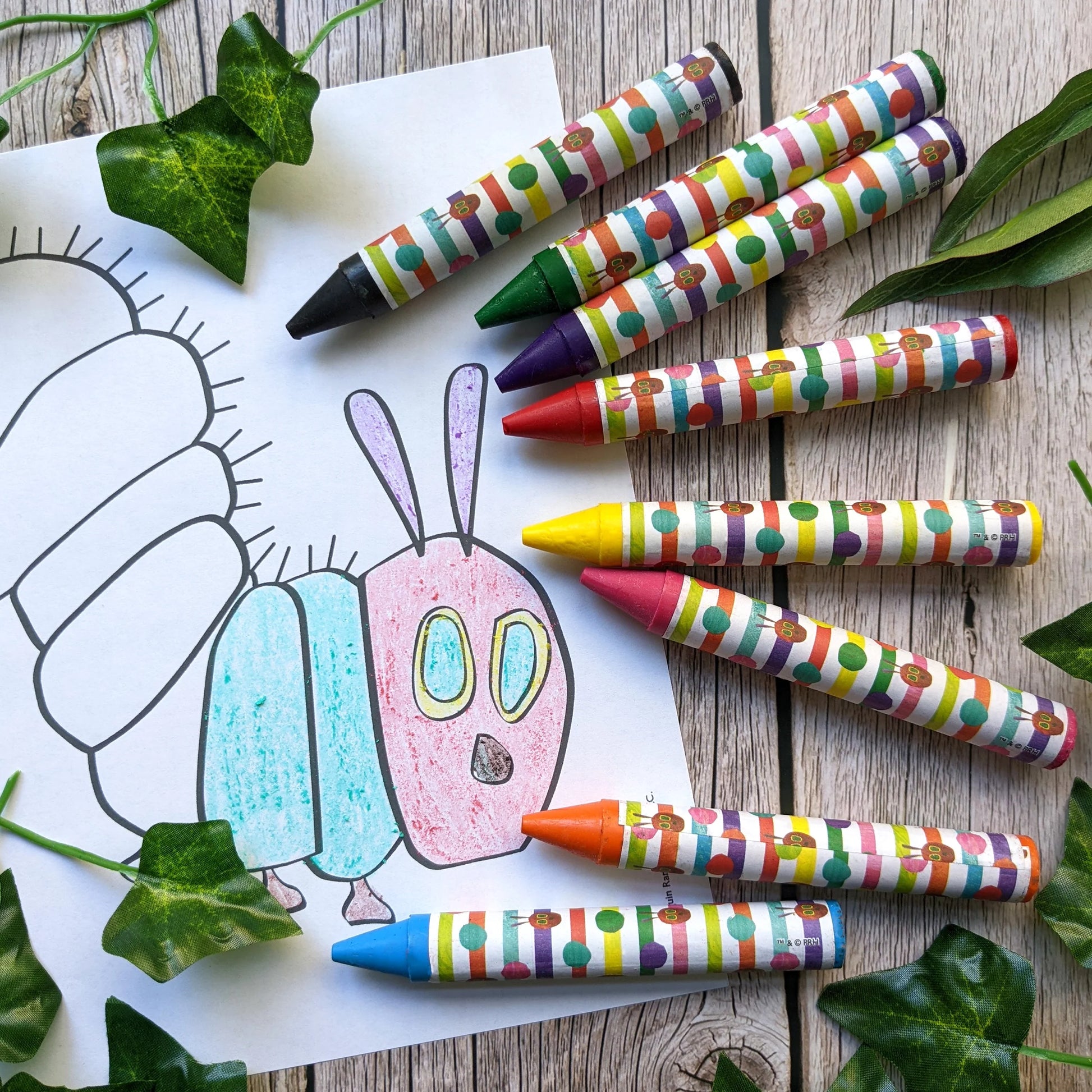 The Very Hungry Caterpillar Set of 8 Jumbo Crayons - Anilas UK