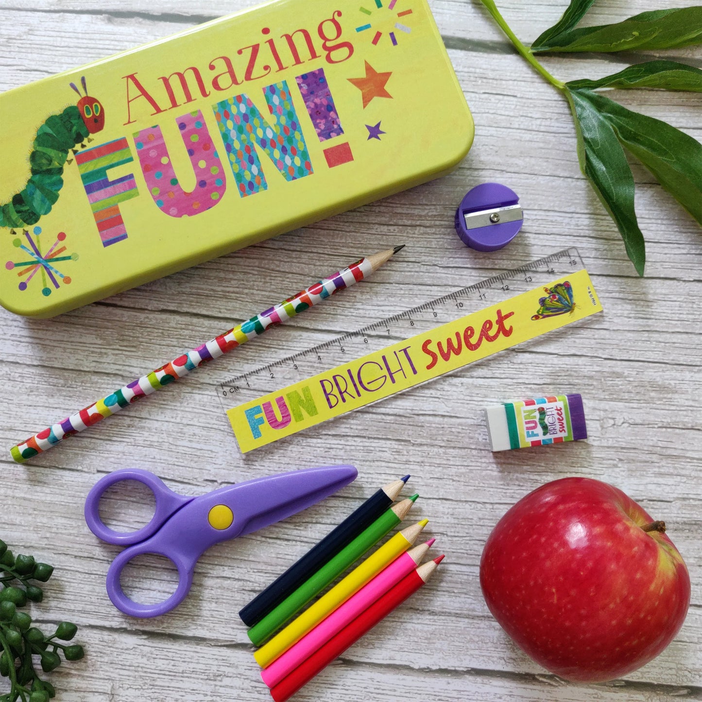 The Very Hungry Caterpillar Children’s Stationery Tin Set - First School Stationery Set For Ages 3 and Upward - Anilas UK