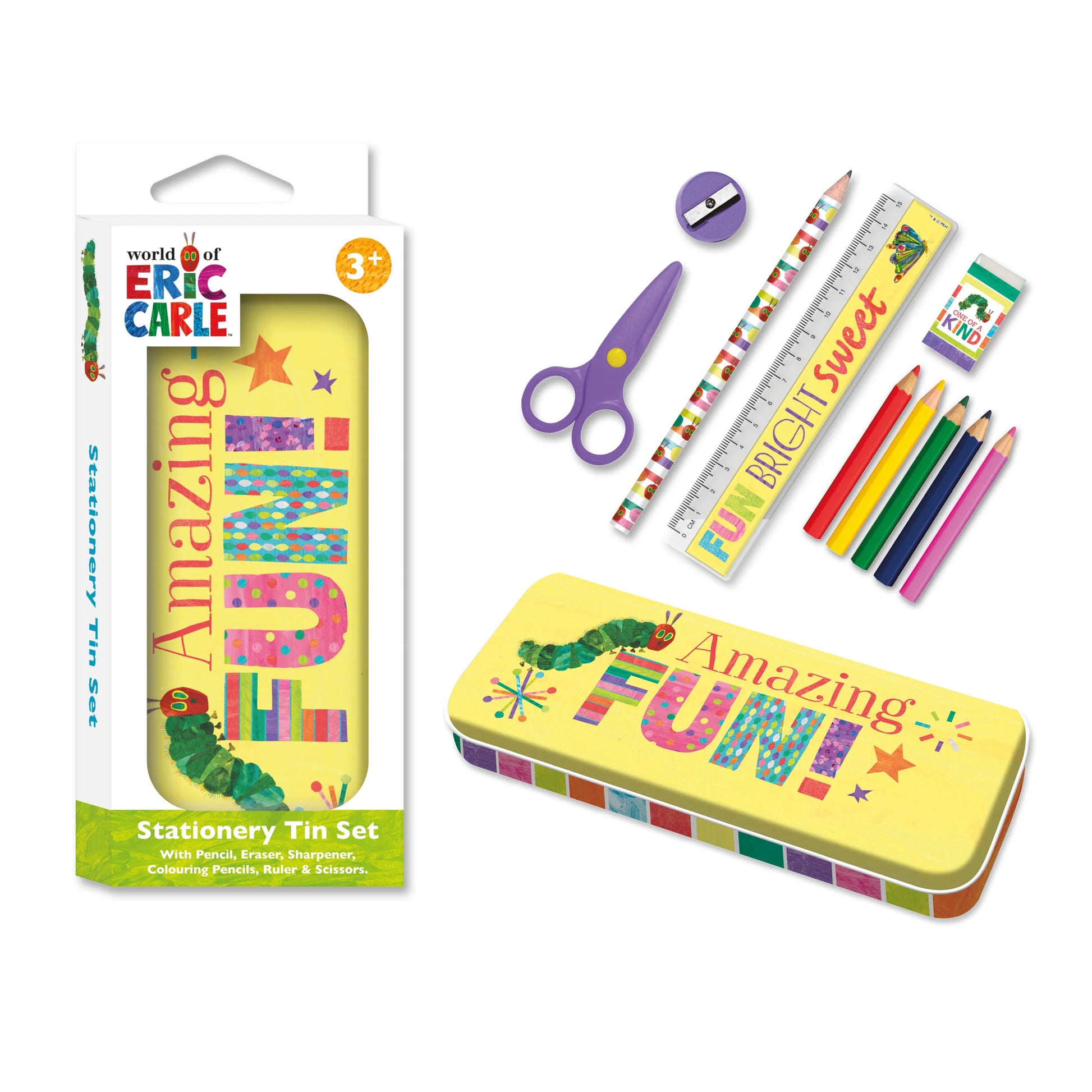 The Very Hungry Caterpillar Children’s Stationery Tin Set - First School Stationery Set For Ages 3 and Upward - Anilas UK