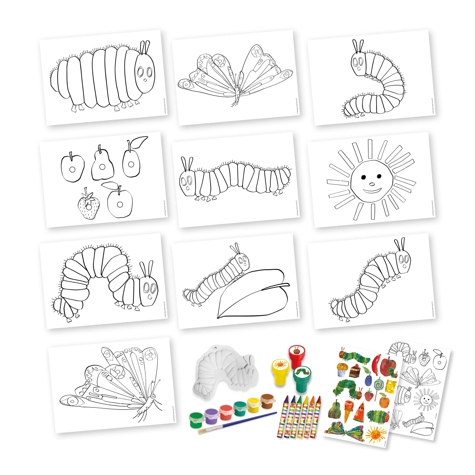The Very Hungry Caterpillar Children's Art Activity Set - Includes Paints, Crayons and Stickers - Anilas UK