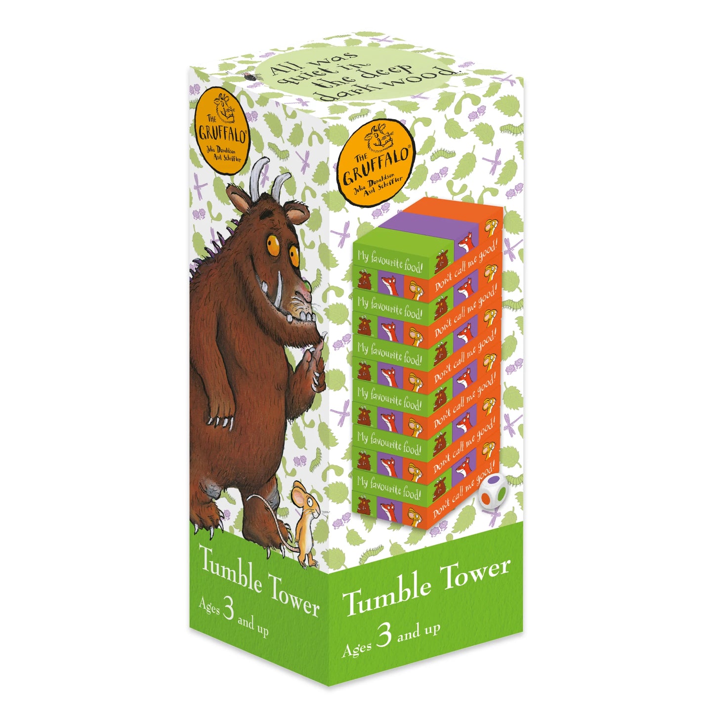 The Gruffalo Tumble Tower Game - Wooden Set With Dice - Anilas UK