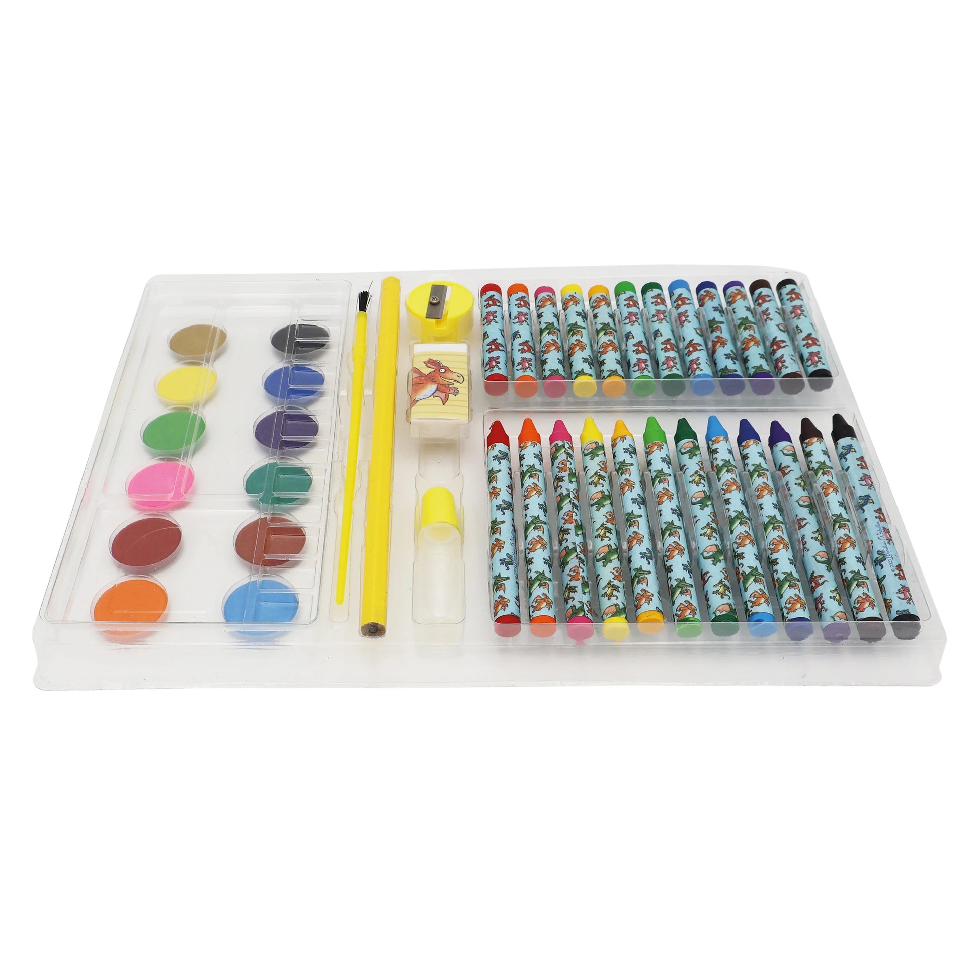 Zog Children's 42 Piece Art Set - Includes Paints and Crayons - Anilas UK