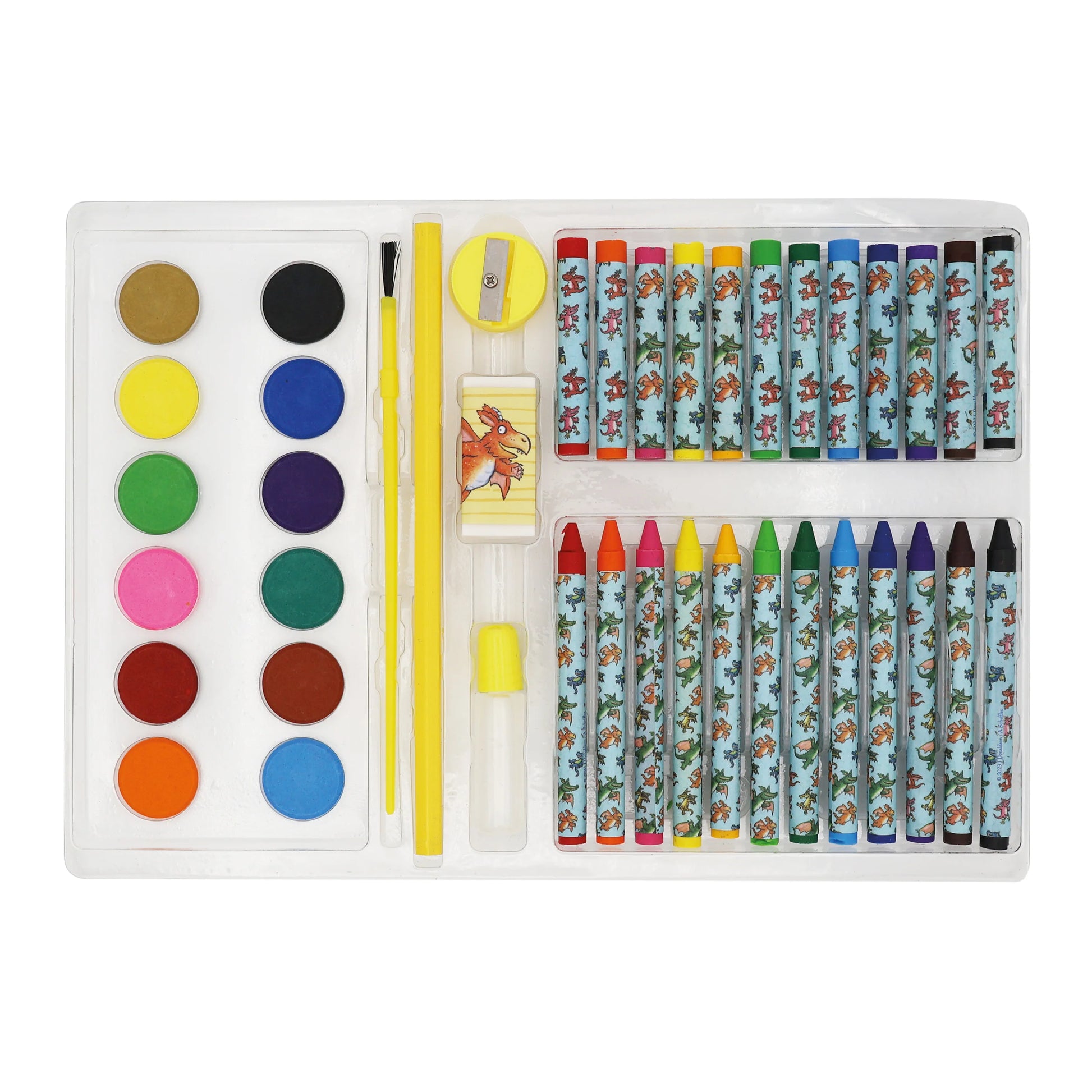 Zog Children's 42 Piece Art Set - Includes Paints and Crayons - Anilas UK