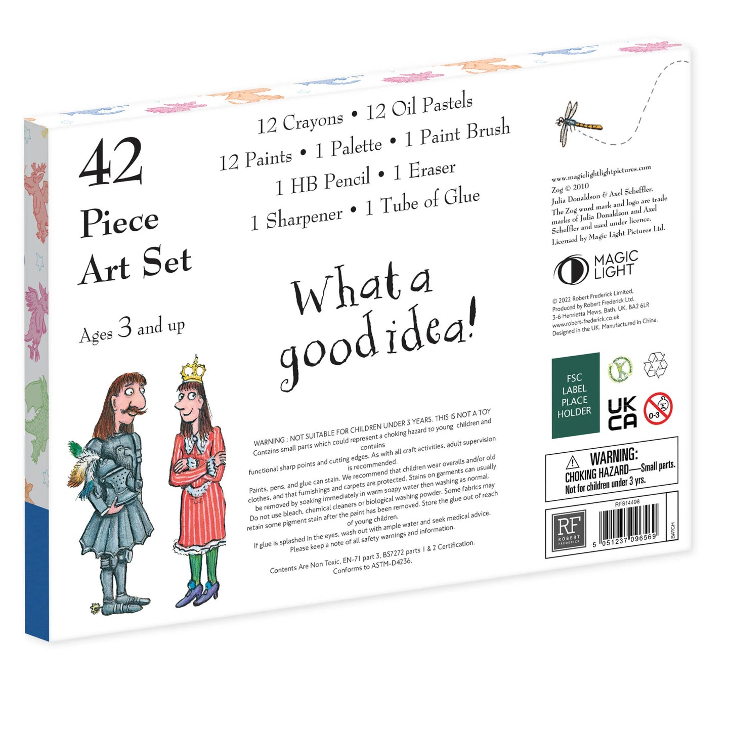 Zog Children's 42 Piece Art Set - Includes Paints and Crayons - Anilas UK