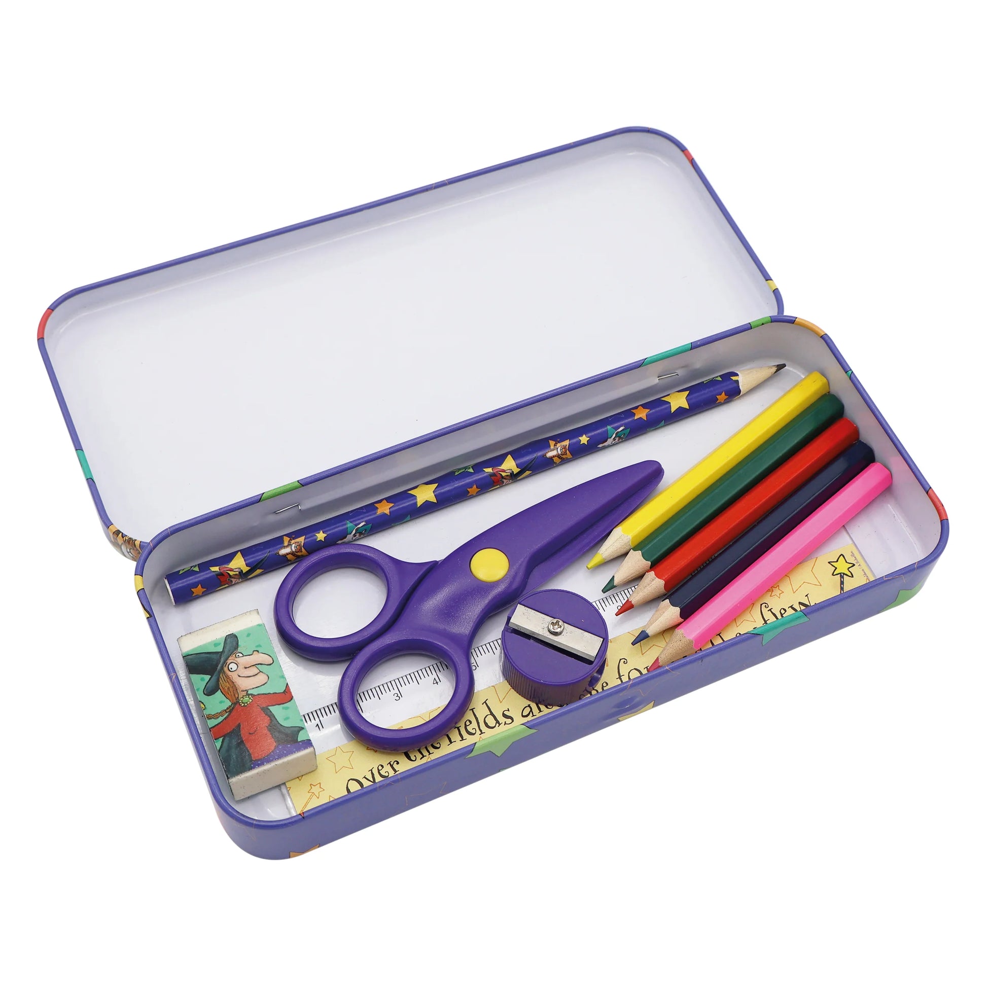 Room on the Broom Children's Stationery Tin Set - First School Stationery Set - Anilas UK