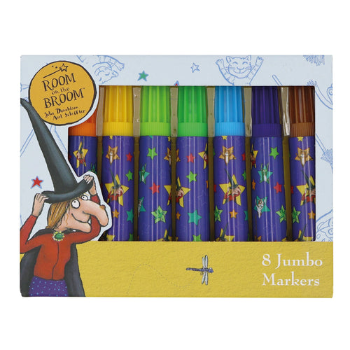 Room On The Broom Set of 8 Jumbo Marker Pens for Children - Anilas UK