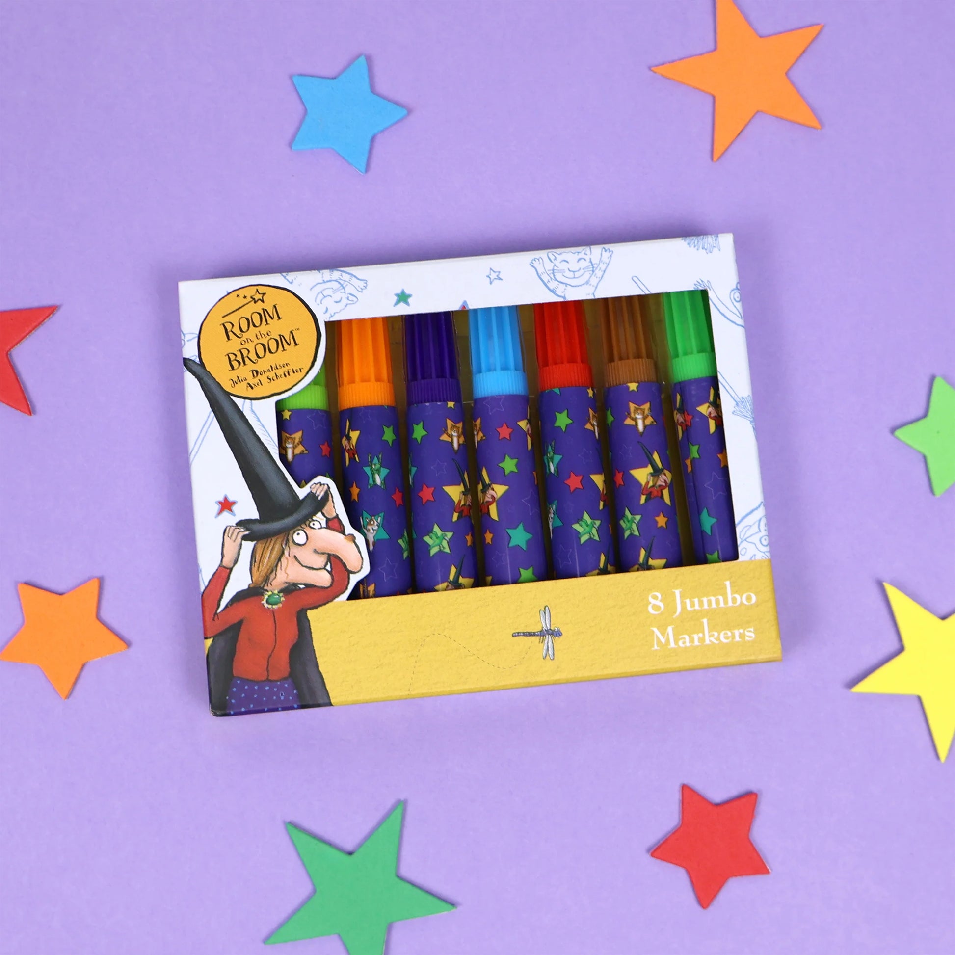 Room On The Broom Set of 8 Jumbo Marker Pens for Children - Anilas UK