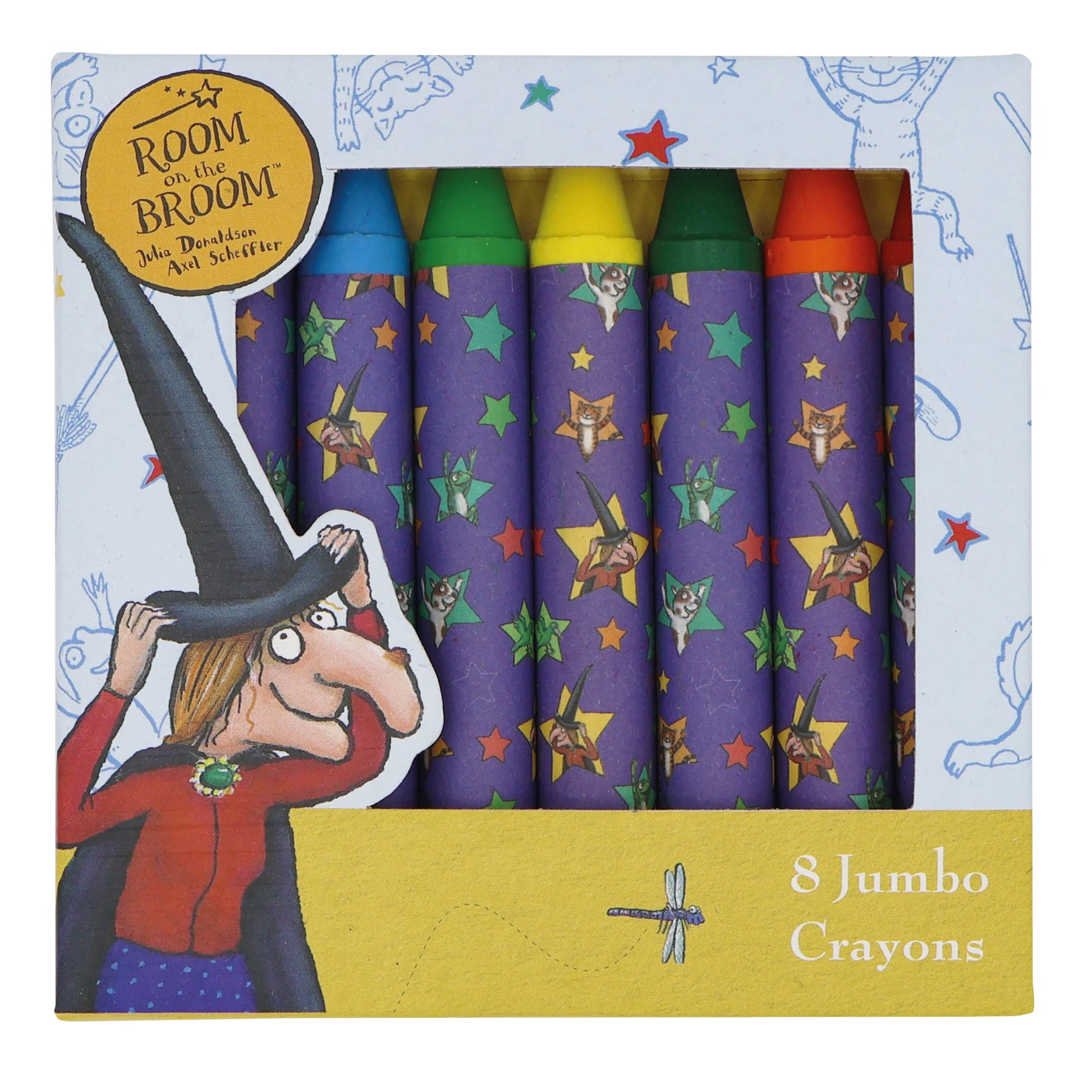 Room On The Broom Set of 8 Jumbo Crayons for Children - Anilas UK