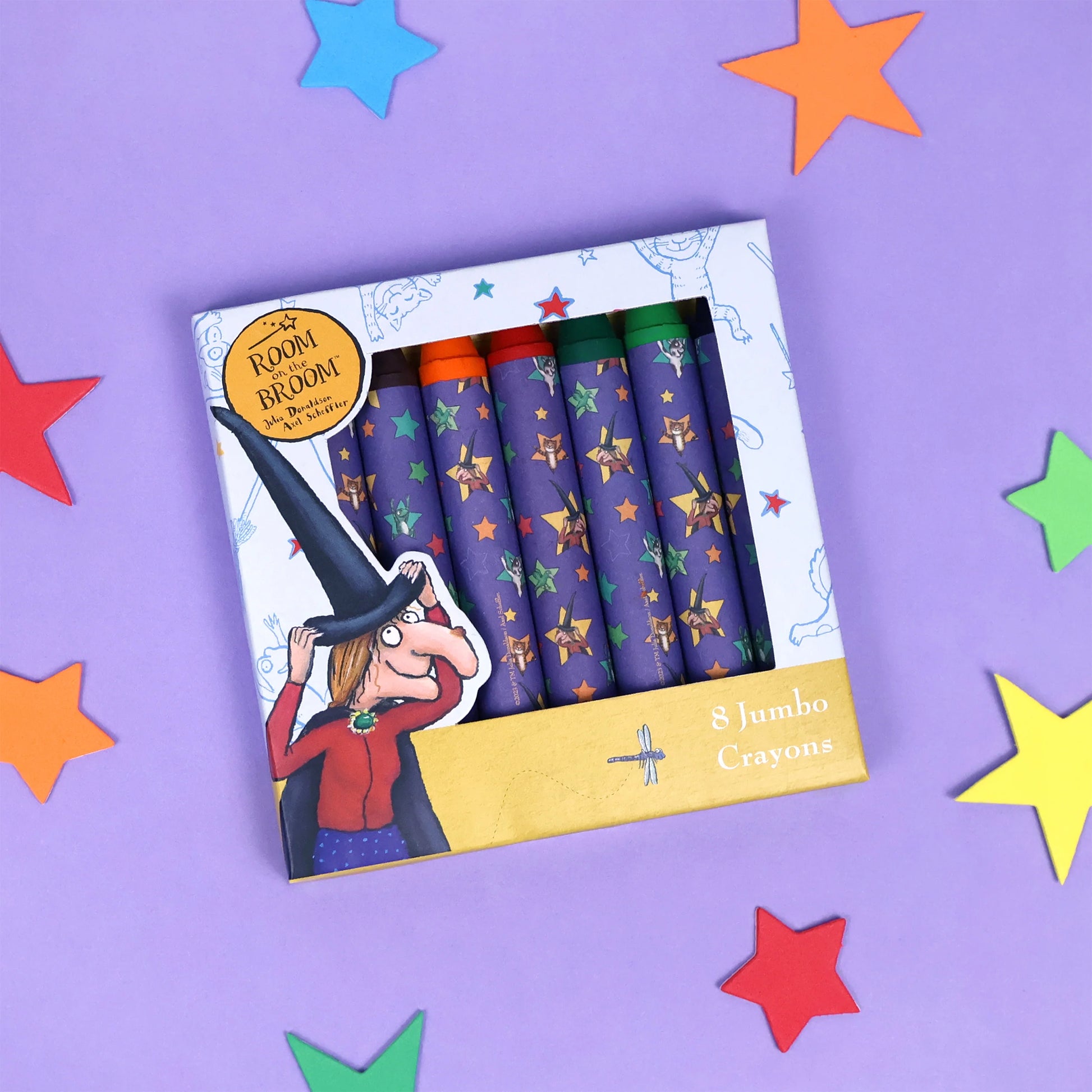 Room On The Broom Set of 8 Jumbo Crayons for Children - Anilas UK