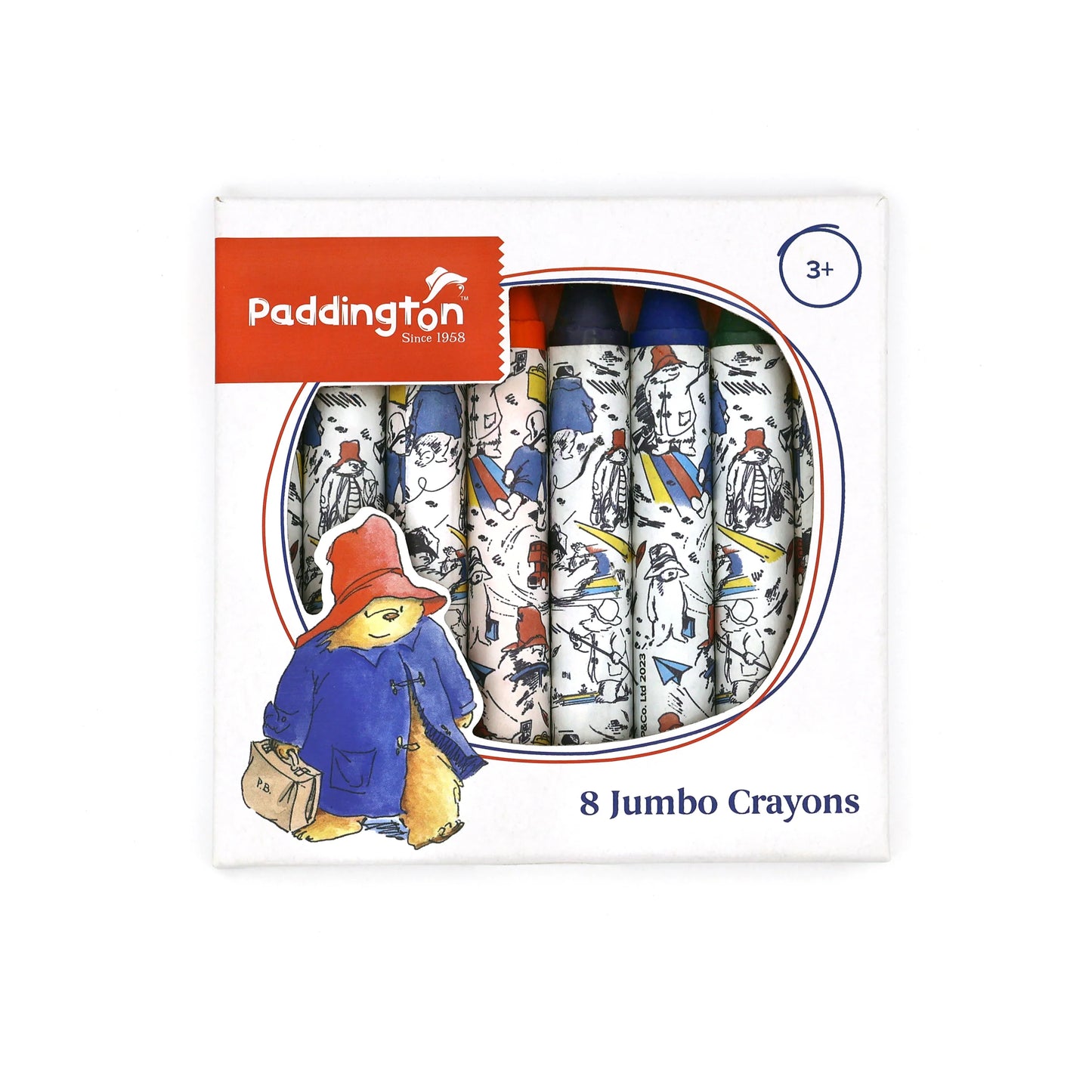 Paddington Jumbo Crayons – Set of 8 Chunky Wax Crayons for Kids – Colouring & Art Gift Set - Anilas UK