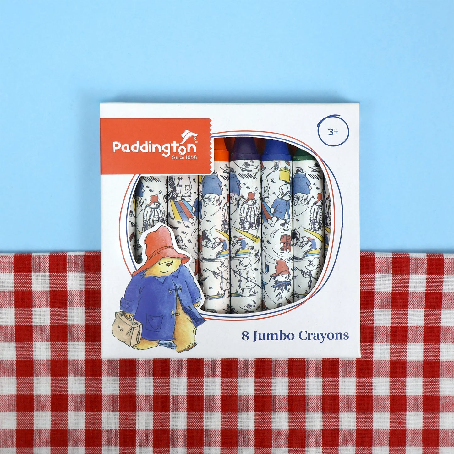 Paddington Jumbo Crayons – Set of 8 Chunky Wax Crayons for Kids – Colouring & Art Gift Set - Anilas UK