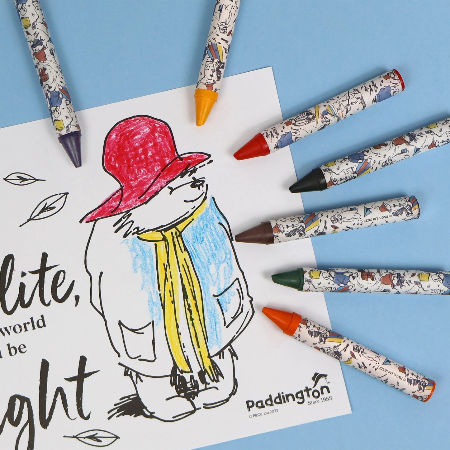 Paddington Jumbo Crayons – Set of 8 Chunky Wax Crayons for Kids – Colouring & Art Gift Set - Anilas UK