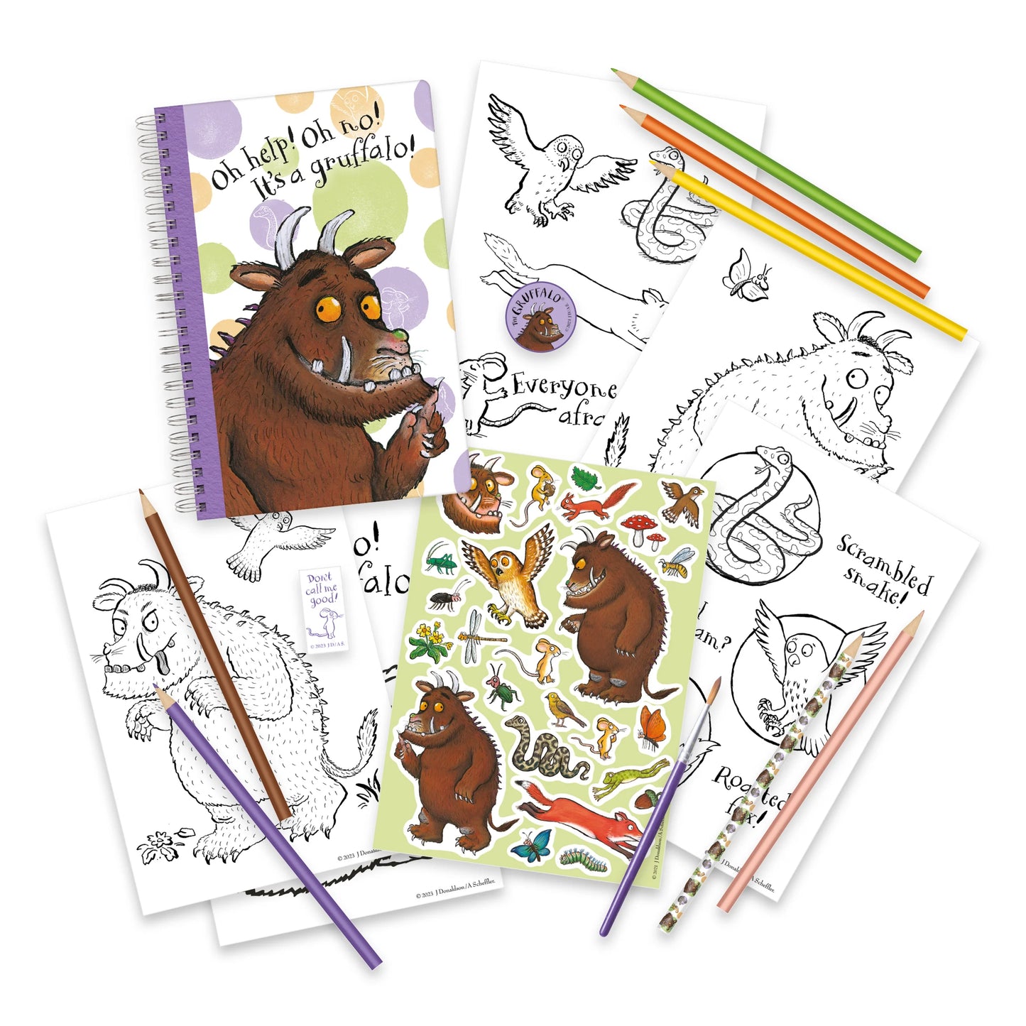The Gruffalo Children's Art Activity Wallet - With Sketchbook, Pencils and Stickers - Anilas UK