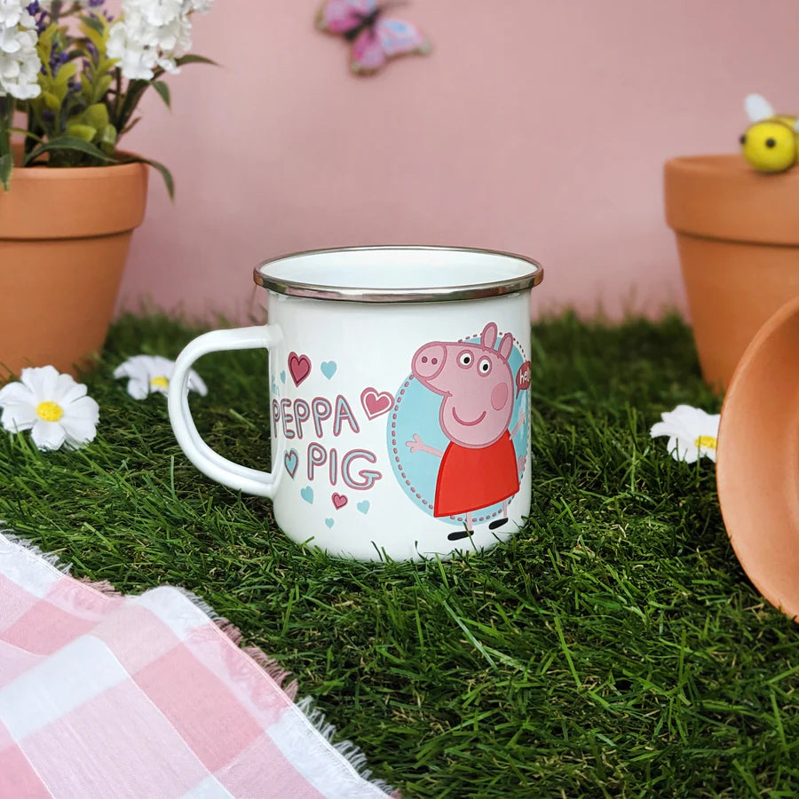 Peppa Pig Enamel Mug - Time To Party Design,