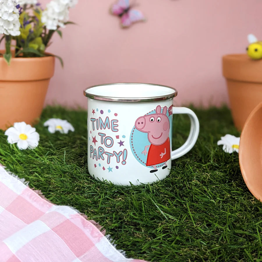 Peppa Pig Enamel Mug - Time To Party Design,