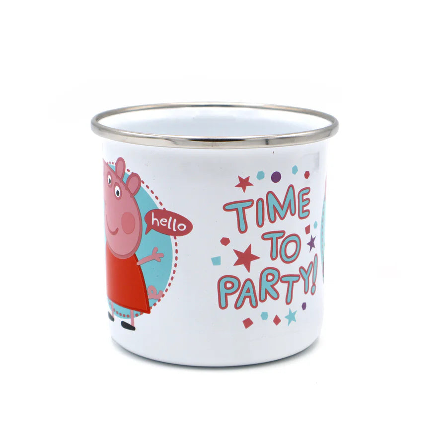 Peppa Pig Enamel Mug - Time To Party Design,