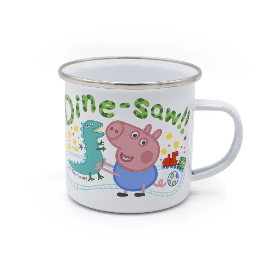 George Pig Enamel Mug - George Loves Muddy Puddles Design