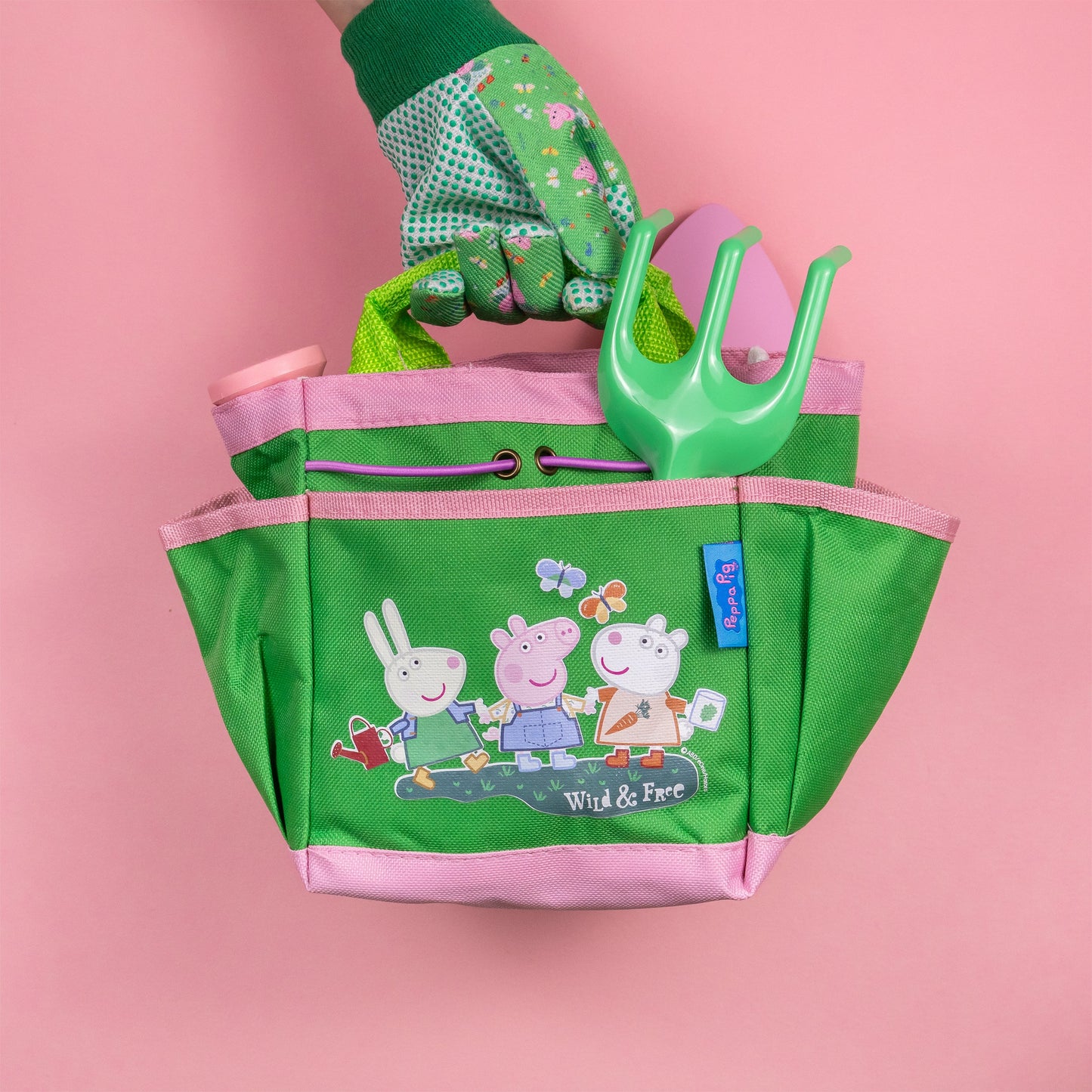 Peppa Pig Kids Gardening Set – 5 Piece Garden Tools with Gloves, Watering Can & Carry Bag – Outdoor Play for Children - Anilas UK
