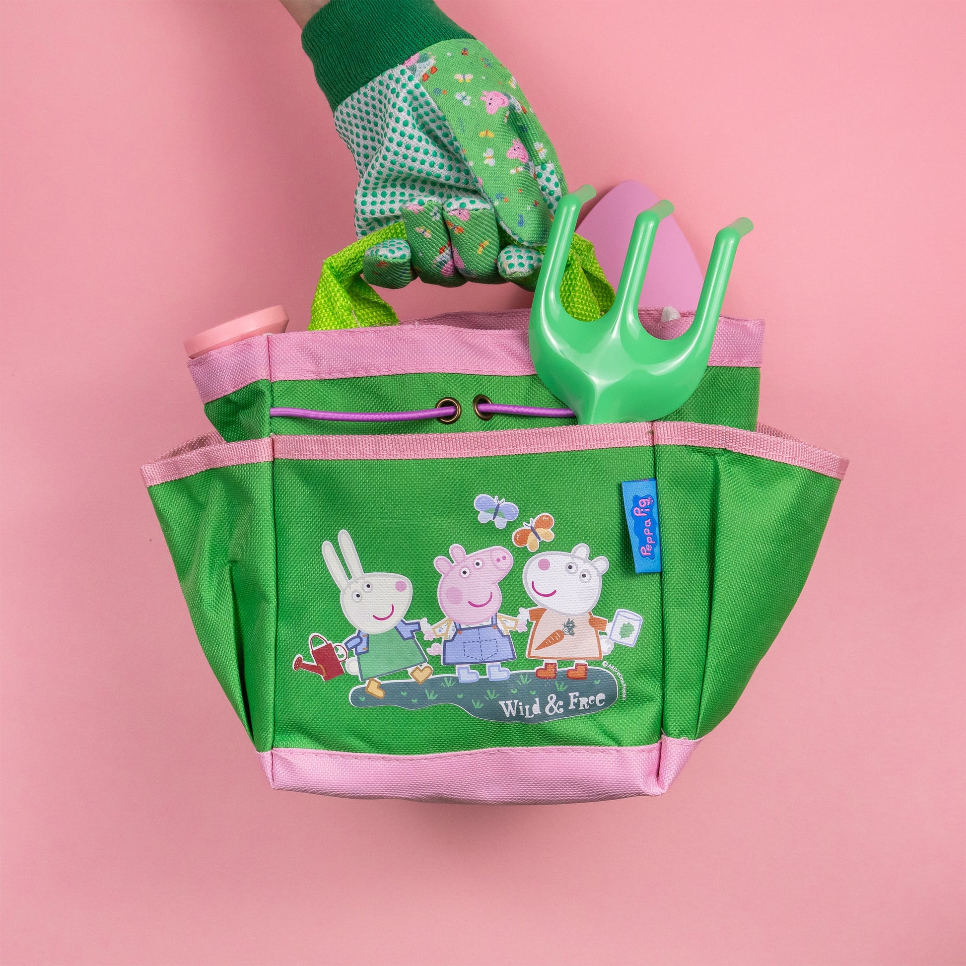 Peppa Pig Kids Gardening Set – 5 Piece Garden Tools with Gloves, Watering Can & Carry Bag – Outdoor Play for Children - Anilas UK
