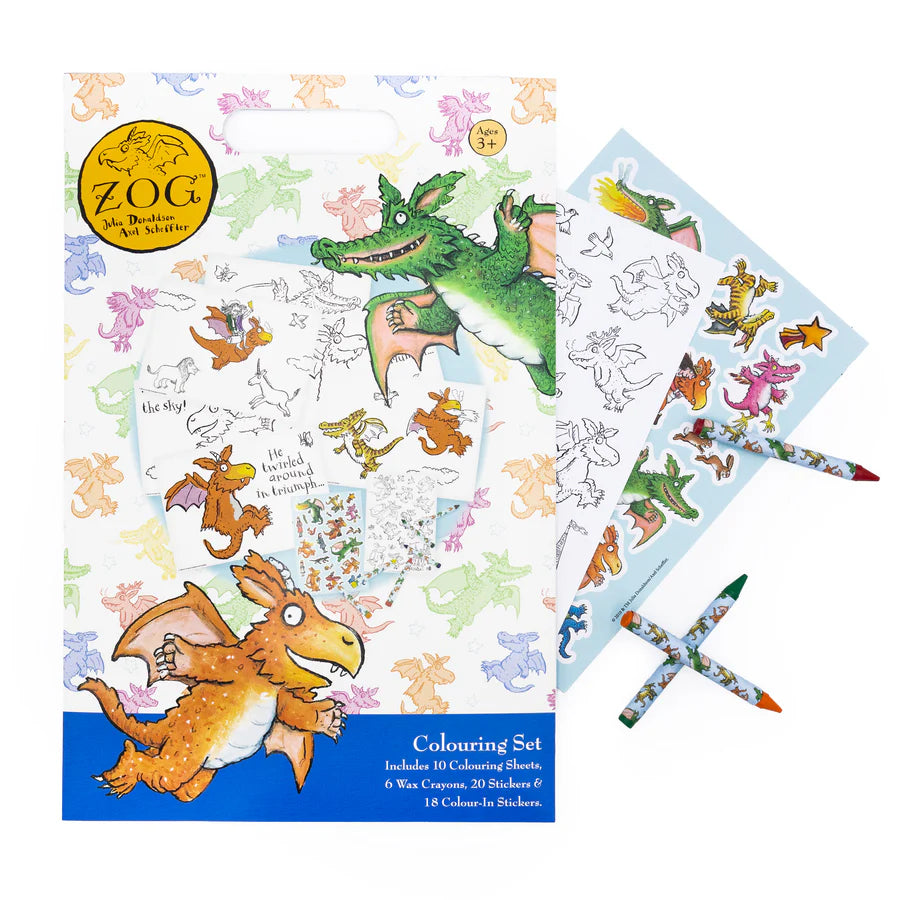 Zog Colouring Set - Crayons & Sticker Activity Kit - Anilas UK